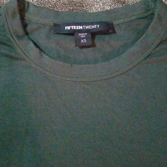 Forrest green soft loose flowy tee with tassles! - Picture 2 of 4